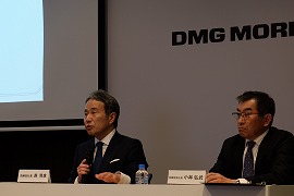 説明をする森社長（写真左）