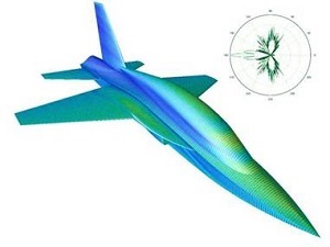 130910フランス大使館 100万以上の未知要素のあるEfield® MLFMMによる、3GHzにおけるジェット戦闘機のレーダー断面積のシミュレーション