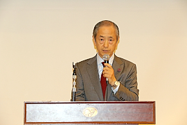 151123top1 あいさつする増田三菱日立ツール社長