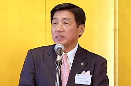 180205OSG賀詞交歓会 石川社長 あいさつをする石川社長