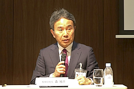 150530DMG森精機 説明をする森社長