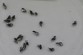 200225top5 アクアREVOドリルを使用した切りくず。クルンと丸まったコンパクトな形状だ。